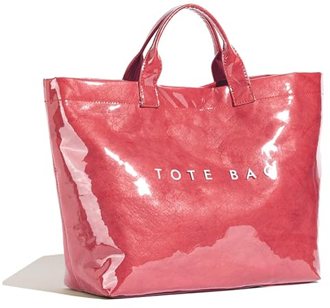 GSenhui PVC Tragetasche Damen Tote Bag Groß Shopper Tasche mit Brief Drucken Handtasche Arbeitstasche Gross Beuteltasche Transparente Hobo Handbags