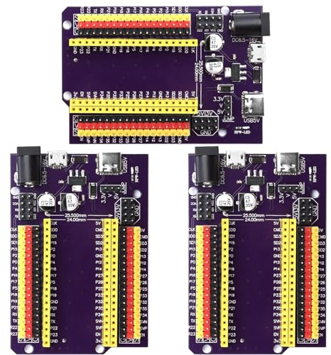 3 Stück 38Pins ESP32 Breakout Board Esp32 32 io Board ESP 32 Expander für Pin-Abstand 25,5 mm ESP32 Development Board