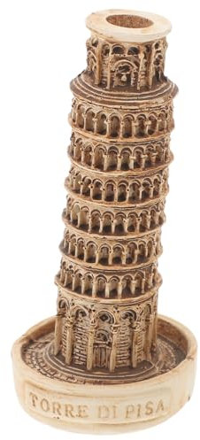 ERINGOGO Mini Torre Pendente Di Pisa in Resina Decorazione Architettonica Per Arredamento Casa e Ufficio Ornamento Di Edificio Italiano Desktop