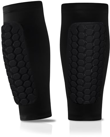 1 Paar Sport Schienbeinschutz für Kinder, schienbeinschoner socken mit Wabenpads, Atmungsaktiv & rutschfest Schienbeinschoner Fußball, Geeignet für Skifahren, Radfahren, Bergsteigen