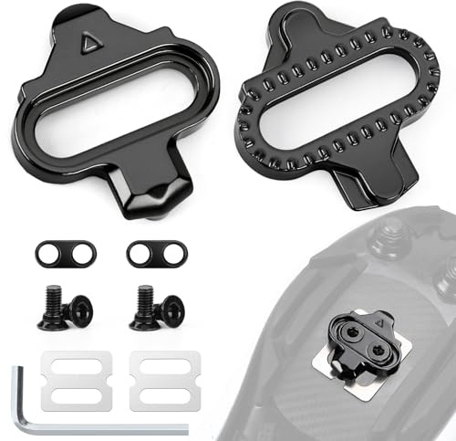 toptrek Fahrrad Schuhplatten kompatibel mit Shimano SPD Cleats SH51 SH56 | 2-Loch Fahrrad Cleats, Rennrad Cleats mit rutschfeste Platten, Klickpedale Stollen Set für Indoor-Cycling/MTB-/Rennradfahren
