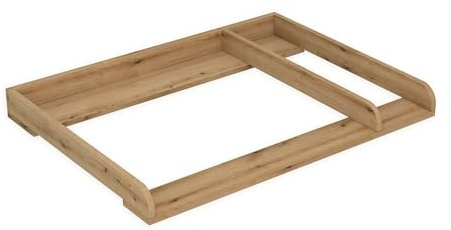 regalik Skötbord med avdelare för IKEA HEMNES, förhöjning till byrå med sidofack, djup 50 cm, ek, 108 × 78 cm, ek