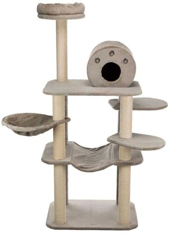 Trixie Katzen-Kratzbaum Fabinola, mehrstöckig & standfest – 165 cm, grau
