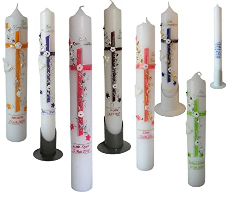 Taufkerze/Kommunionkerze,Konfirmationskerze, Patenkerze,Taufgeschenk inkl.Name,Datum**Junge Mädchen B0774W9PSX