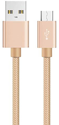 Micro USB Cable 3.0A Android Charger Lead Fast Charge for Huawei P Smart 2019 P8 Lite Y9 Y7 Y6 Compatible Fast Charging Phone Wire sync Lead (3 m, Gold)
