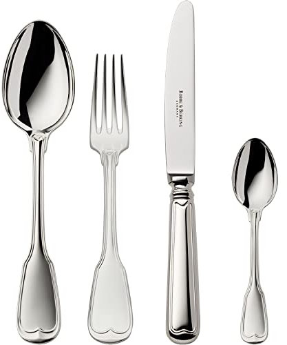 Robbe & Berking Alt-Faden 4-teiliges Menübesteck (150 g massiv versilbert)