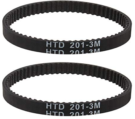 YINETTECH 2 Piezas Correas Dentadas HTD3M-201-6,5mm 1912918700 Correas Dentadas de Goma para Aspiradora Compatible con VAX MACH AIR U90-MA-R U91-MA-B