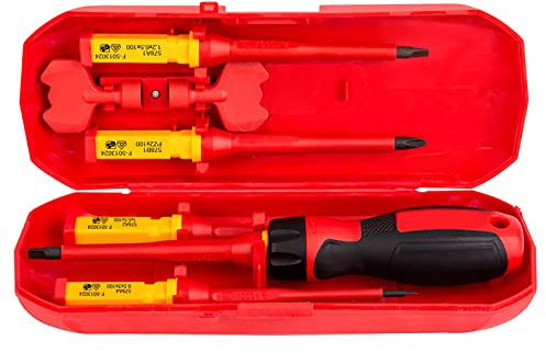 Set di cacciaviti isolati da 1000 V, set di cacciaviti all-in-one premium professionale CR-V con punte magnetiche per elettricista con punte a croce