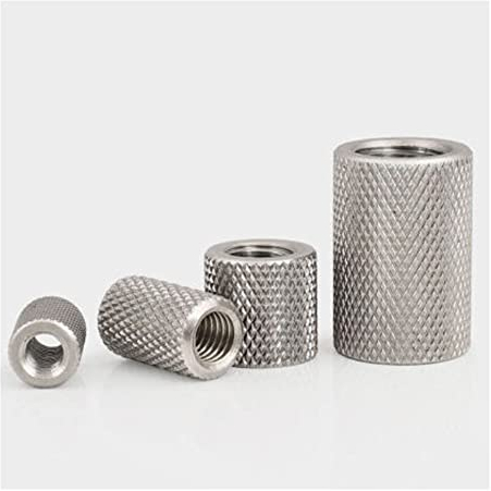 1-5 Teile/los Rändelmutter M3 M4 M5 M6 M8 M10 M12 M16 Edelstahl Lang Gerändelte Handfestziehen Mutter(M6X15 2pcs)