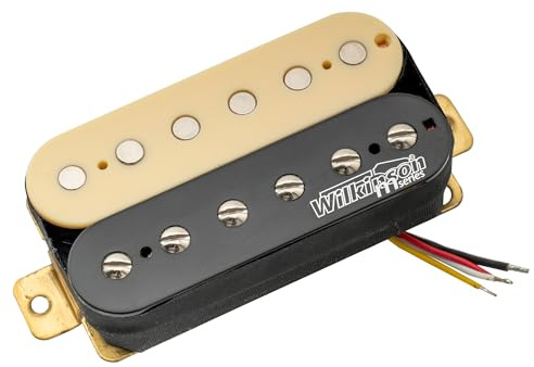 Wilkinson WOHZB Keramik Overwound Open Style Humbucker Pickup Bridge Tonabnehmer für E-Gitarre, Zebra
