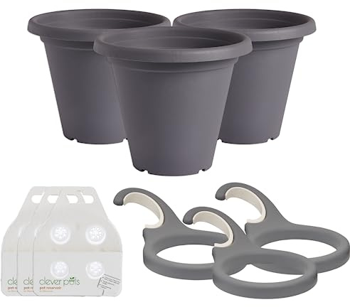 Clever Pots Fiore, antracite, taglia unica (vasi da 20 cm)