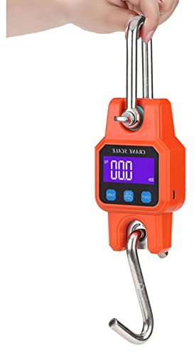 OUSIKA Bilancia da gru digitale da 660 libbre Mini bilancia elettronica portatile Bilancia da gru industriale da 300 kg for bilancia da pesca, caccia, peso del bagaglio, pesatura agricola, Bilancia (