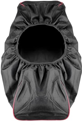 KZNKZN 1 Pcs Car Winch Cover, Black Heavy Duty 600D Breathable Oxford Fabric Waterproof Dust-Proof Winch Protection Cover Fits 8,000-17,500 lbs Capacity Electric Winches, Indoor/Outdoor