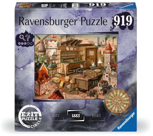 Ravensburger EXIT Puzzle The Circle Anno 1883-919 Teile Escape Puzzle | 919 Teile Escape Room Puzzle, Erwachsenenpuzzle, Geschenk für Rätsel-Fans, Für Einsteiger und Fortgeschrittene