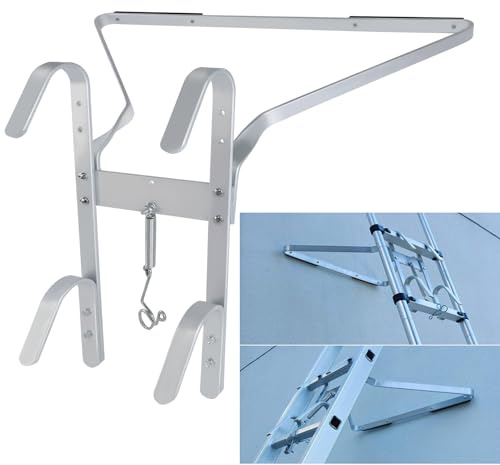 Multipurpose Ladder Stand Off Universal Aluminum Corner Ladder Stay, Non-slip Aluminum Corner Ladder, Easy Installation, Easy Storage, I-Shaped
