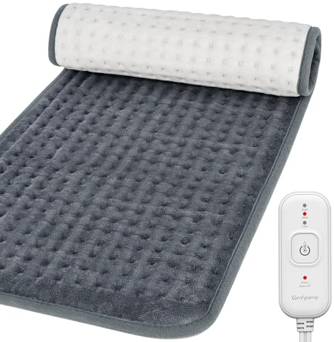 Comfytemp Heating Pad for Back & Period, FSA Eligible Electric Large Heat Pad, 2H Auto Off, Birthday Gifts for Women Men Mom Dad, HSA Approve Moist Neck Shoulder Legs Knee Heated Pad Washable, 12x24