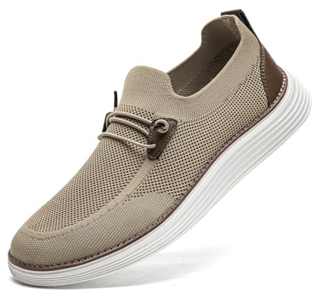CAIQDM Zapatos cómodos Antideslizantes para Hombres Zapatos Casuales para Caminar Zapatos Casuales Retro Moda Ligera y Transpirable Zapatos de Jogging Moda Zapatos Casuales