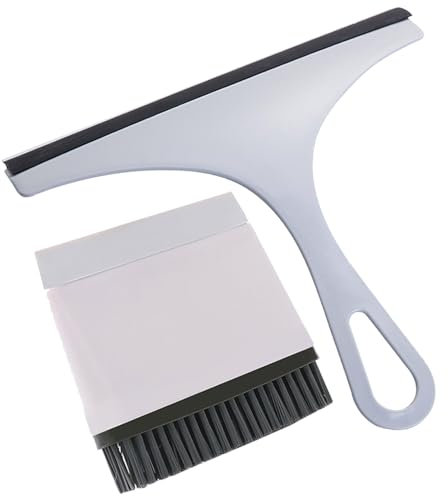 Set of 2 Shower Squeegees Squeegee Shower Cleaner for Cleaning Brush Cleaner Tool Squeegee Brush Suitable for Car Windshields Shower Glass Doors Floor Windows & Mirrors