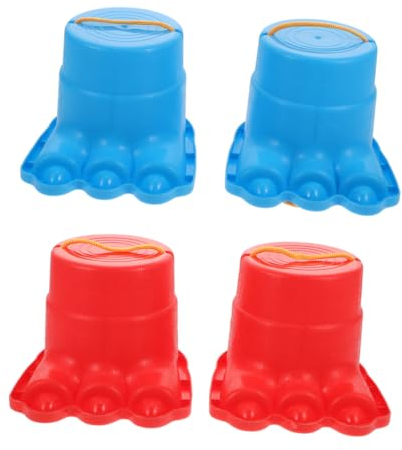 YARNOW 2paare Junge Mädchen Stelzen Spielzeug Balance Training Für Draußen Roter Und Blauer Jumping Plaything Agility Trainingsspielzeug Für Gleichgewicht Und Konzentration Langlebig