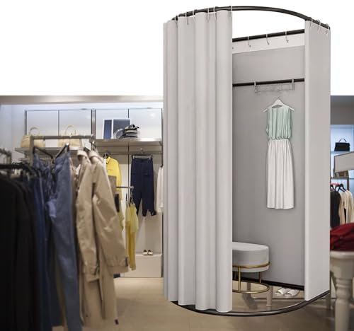 Umkleidekabine Kommerziell Freistehend Umkleidekabine Für Bekleidungsgeschäft, Vorübergehend Einfach Umkleidekabine/Sichtschutzvorhänge Screen, Mit Haken, Einkaufszentrum Büro Ecke Boutique Nutzung (