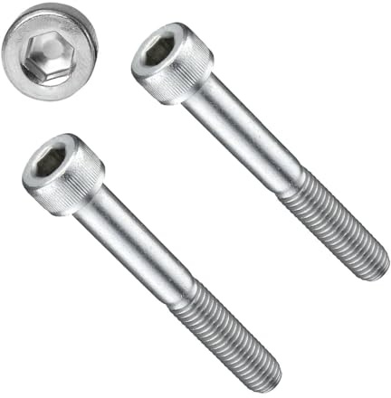 TERF® Lot de 2 vis à métaux à tête hexagonale M12 x 90 mm Haute résistance Grade 12.9 Vis à métaux M12 (12 mm) x 90 mm