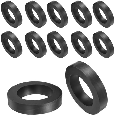 QUARKZMAN 12pz Distanziali Gomma 50mm OD x 33mm ID x 10mm Altezza Distanziatore Rotondo Antivibrazioni Boccola Anelli Tenuta Rondelle Spessa per Accessori Auto Domestici