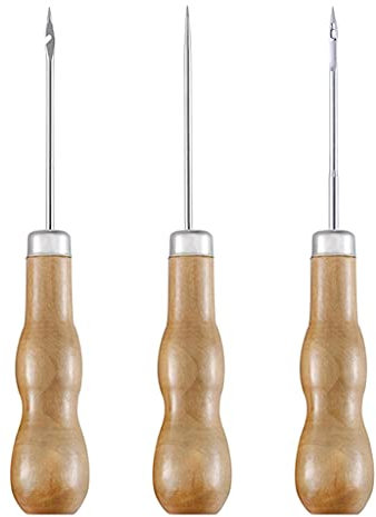 NOPOXA Professionale Manico In Pelle Punteruolo Utensili ing Cucito Utensili A Mano Accessori Pin Punzonatura per Cuoio