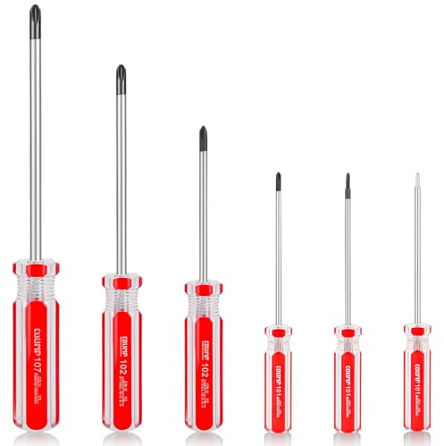 Triwing Schraubendreher-Set, magnetische Spitze, Y-Spitze, 6 Größen, 1,5 mm, 2 mm, 3 mm, 4 mm, 5 mm, 6 mm, magnetisches Tri-Wing-Schraubendreher-Set mit Kunststoffgriff