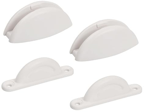 2 Pack Türfeststeller Wohnmobil, Wohnwagen Türhalter, Feststeller für Wohnwagen und Wohnmobil (Weiß)