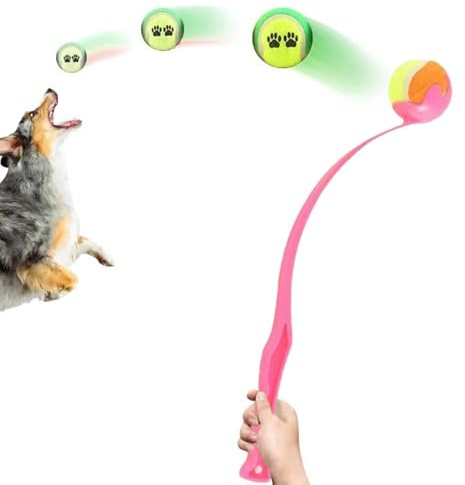 Besreey Ballwerfer für Hunde – Spielzeug für Hundewelpen, Ballwerfer für Hunde, zum Apportieren und Werfen mit freien Händen, Tennisballwerfer für Hunde, ausziehbarer Ballwerfer