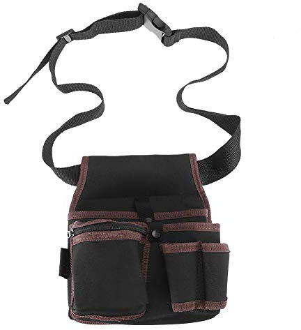 Werkzeuggürtel, Multifunktionale Elektriker-Werkzeugtasche, Werkzeugtasche, Gürtel, Schwarz, für Elektriker, Bautechniker, Gartenarbeit, Arbeitsschürze für Männer und Frauen