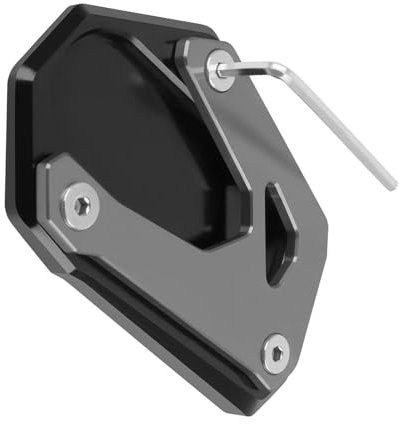 HIZORB Seitenständer CNC-Aluminium-Ständerfuß-Seitenständer-Verlängerungspolster-Stützplatte Zur Vergrößerung des Motorradständers Für Suzuki GSXS 1000GT GSX-S 1000GT 2022-2023(Grey)