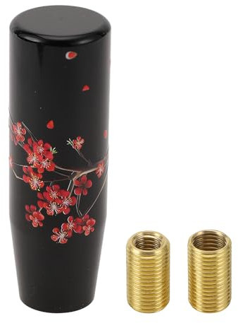 INFINAUTO Car Shift Knob, 12cm Universal for Automatic and Manual Vehicle Flower Gear Shifter Knob with 2 Adapter Acrylic Black, 1 Set