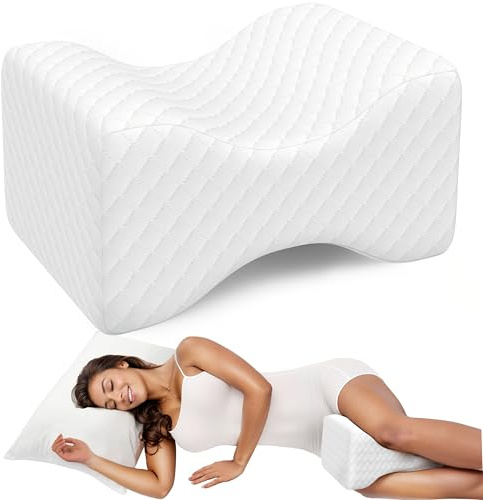TranquilRelax Kniekissen für Seitenschläfer, Beinkissen für Seitenschlafen, glattes Kissen zur Wirbelsäulenausrichtung, bequemes Memory-Schaum-Kissen für Hüfte, Rücken, Ischias, Knie, Gelenkschmerzen