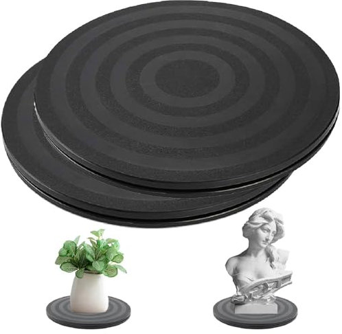Plateau Tournant Universel de 20 cm,Solide Plateau Tournant à 360°,Support Pivotant Résistant,Tourne-Disque Rotatif pour Plantes en Pot Haut-Parleurs Ordinateurs Portables Moniteurs (20cm2PCS)