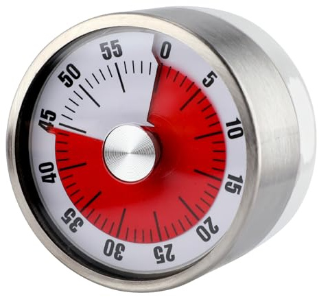 BOXOB Temporizador de Cocina para Cocinar, Temporizador de Cuerda Base Magnética Reloj Cuenta Regresiva Manual No Requiere Pilas para Hogar Cocina Aula Estudio Oficina