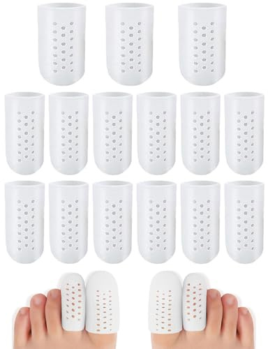 ZEXIJOW 15 Pezzi Protezione alluce,Copri Piedi Traspiranti in gel,Protezione Piedi Proteggi Dita Piedi,Per Previene la formazione di calli e vesciche,Protect Nail Toes Per uomo e per donna