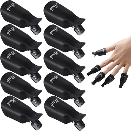 Nail Clips, 10 Pcs nail Soak Off clip, Nail polish Remover Clips, Acryl gel Polish Clips, Nail Clips zum Entfernen von Gel Polish, für Finger UV Gel Polish Entfernung