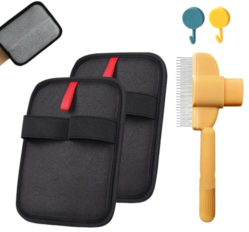 2 Guantes de Pelo para Gatos,Guantes de Aseo para Gatos, Guantes de Aseo para el Pelo, para Lavar el pelo, Limpieza de Alfombras y Sofás(B