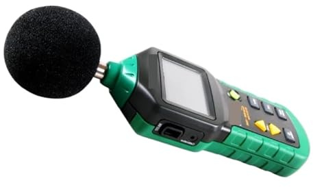Fonometro, Misuratore di livello sonoro digitale industriale portatile, tester di decibel, display analogico a barre da 30 a 130 dB, retroilluminato