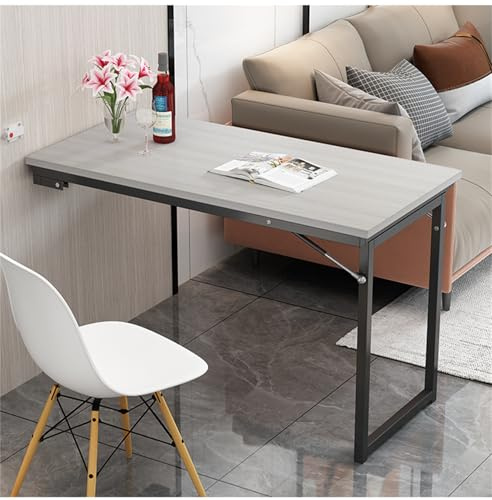 Tavolo da bar da cucina con foglie a goccia, montaggio a parete, salvaspazio, pieghevole, tavolo da pranzo e banco da lavoro, compatto, multifunzione, tavolo da appendere per casa, ufficio e piccoli