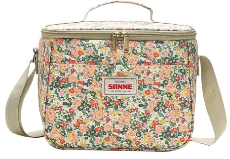 Shuqio Bolsa Térmica para Almuerzo, Bolsa Aislante para Comida con Correa Ajustable, lindas bolsas de almuerzo para adultos, para el trabajo, escuela, picnic, viajes, playa, exterior(naranja,7.5L)