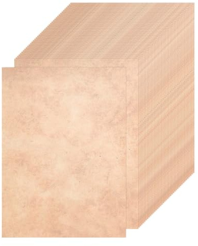 120 Blatt Briefpapier A4, Vintage Urkundenpapier A4 Bedruckbar Beidseitig Altes Papier für Zertifikate Einladungen und Briefe für Liebesbrief Geburtstag