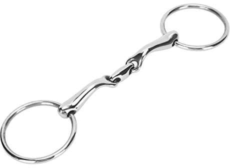 Morsetti per Cavallo con O Ring Collegamento Flessibile Morsetto per Bocca di Cavallo in Acciaio Inossidabile Lucidato per Allenamenti di Corsa, Forte e Durevole, Facile da Controllare per Gli