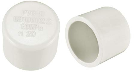 sourcing map 20mm PVC Pipe Cap Fitting, Slip Socket External End Caps Parts 10 Pcs