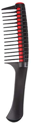 Peine de pelo con tenedor antinudos y desmontable, herramienta de peine de pelo recto para dientes grandes