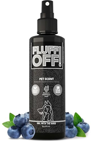 Girl With The Dogs FLUFF OFF Pet Scent (Blueberry Bubblegum) 8 Oz - for Cats and Dogs - Made in USA