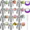 12PCS Decorazione Torte Russi Set, Ugelli di Glassa a Forma di Fiori in Acciaio Inox, Punte per Tubazioni Russe Grandi, Beccucci Russi Fiori Professionali per Pasticceria, Cupcake