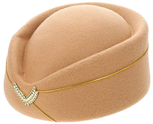 UPKOCH Stewardess Hut Für Cosplay Eleganter Hut Leichtes Kostümzubehör Für Partys Und Bühnenaufführungen Beige Hochwertiges Material Für Besondere Anlässe