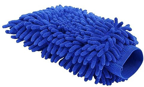 A2ZWORLD Guanti Lavaggio Auto, In Microfibra Double Face, per La Pulizia dell'Auto, Confezione da 1 Pezzo (30X20cm)